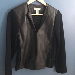 Leather Sweater Blazer